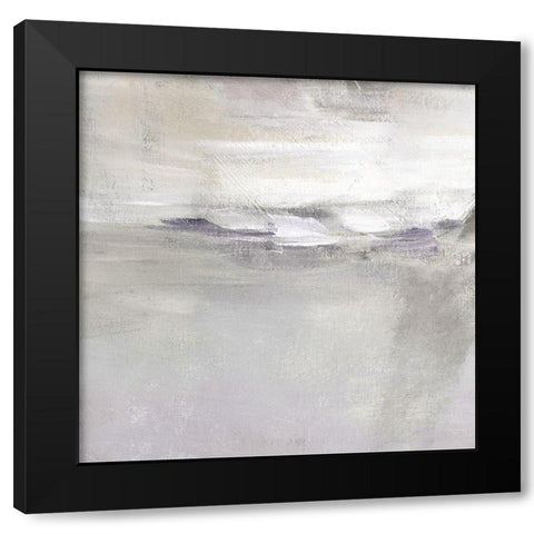 Lilac Horizon Black Modern Wood Framed Art Print by Nan