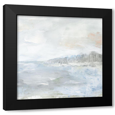 Tapestry Sea Black Modern Wood Framed Art Print by Nan