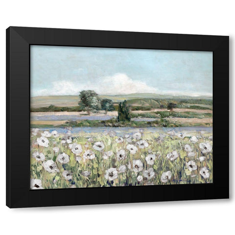 Vintage Poppy Valley Black Modern Wood Framed Art Print by Swatland, Sally