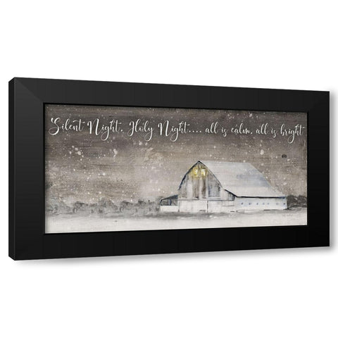 Silent Night Black Modern Wood Framed Art Print by Swatland, Sally