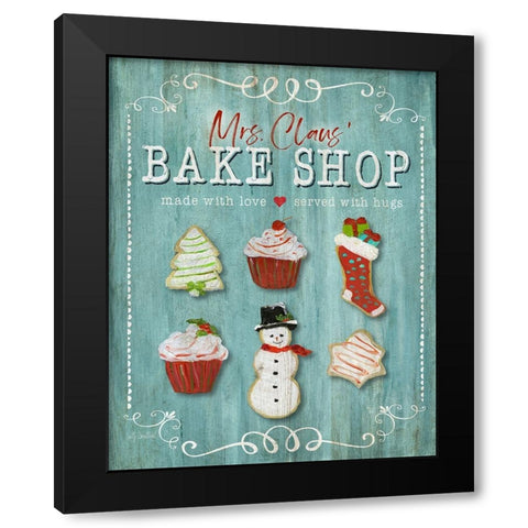 Mrs. Claus Bake Shop Black Modern Wood Framed Art Print with Double Matting by Swatland, Sally