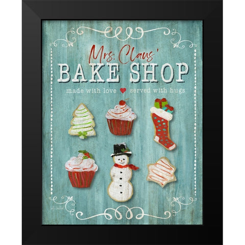 Mrs. Claus Bake Shop Black Modern Wood Framed Art Print by Swatland, Sally