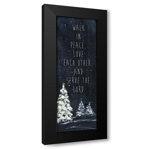 Peace Tree Black Modern Wood Framed Art Print with Double Matting by Swatland, Sally