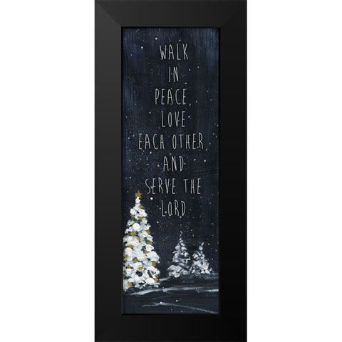 Peace Tree Black Modern Wood Framed Art Print by Swatland, Sally