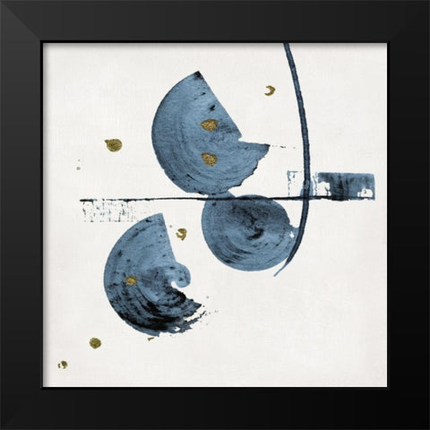 Semi Circles I Black Modern Wood Framed Art Print by Swatland, Katie