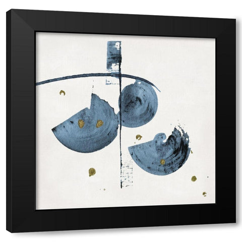Semi Circles II Black Modern Wood Framed Art Print by Swatland, Katie