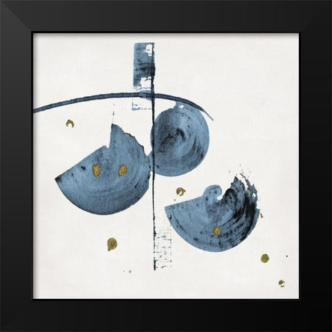 Semi Circles II Black Modern Wood Framed Art Print by Swatland, Katie