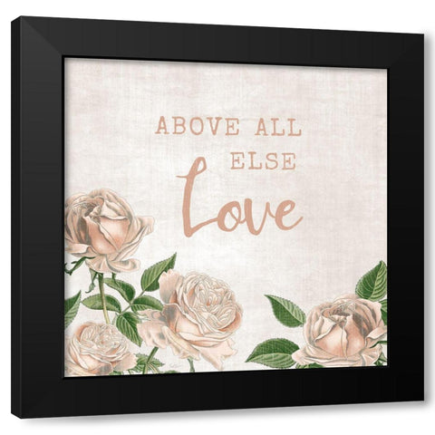 Above All Else Black Modern Wood Framed Art Print with Double Matting by Carpentieri, Natalie