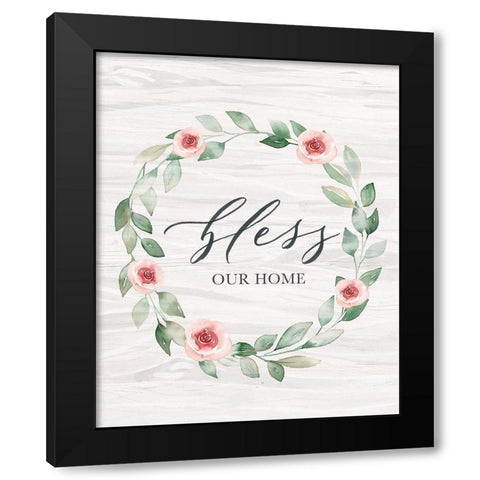 Bless Our Home Black Modern Wood Framed Art Print with Double Matting by Brockmon, Kristen