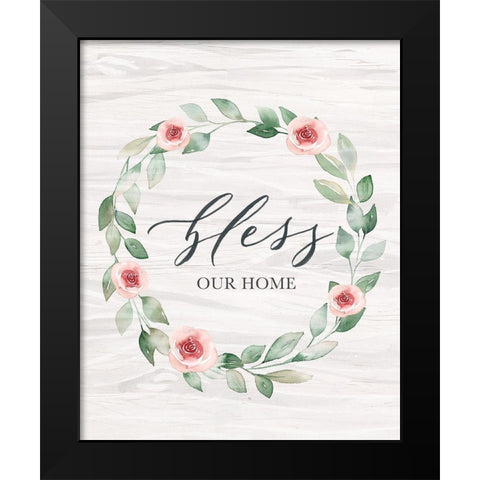 Bless Our Home Black Modern Wood Framed Art Print by Brockmon, Kristen