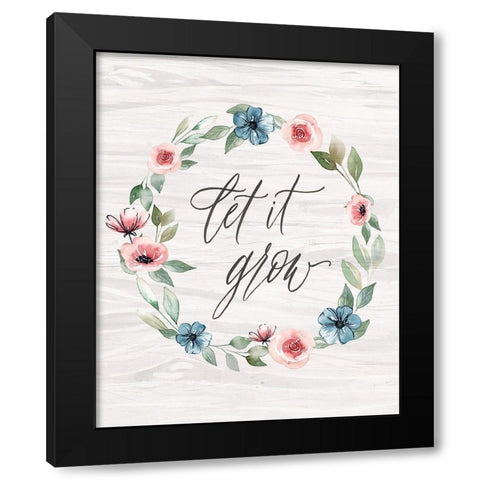 Let it Grow Black Modern Wood Framed Art Print with Double Matting by Brockmon, Kristen