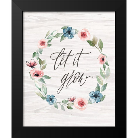 Let it Grow Black Modern Wood Framed Art Print by Brockmon, Kristen