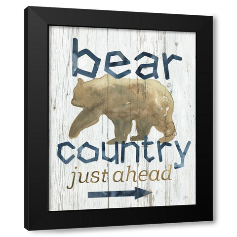 Bear Country Black Modern Wood Framed Art Print with Double Matting by Nan