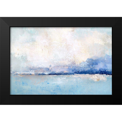 Symphony Bay Black Modern Wood Framed Art Print by Tava Studios