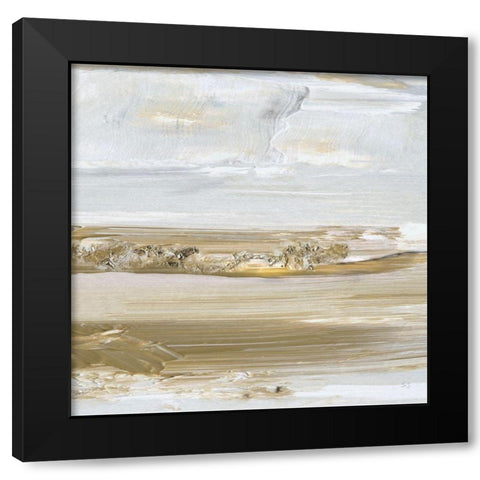 Distant Shoreline Black Modern Wood Framed Art Print by Jill, Susan