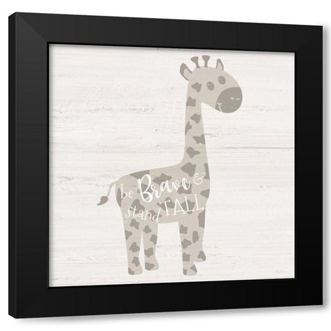 Be Brave Black Modern Wood Framed Art Print with Double Matting by Carpentieri, Natalie