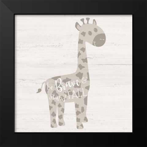 Be Brave Black Modern Wood Framed Art Print by Carpentieri, Natalie