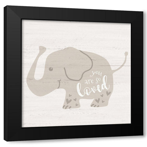 So Loved Black Modern Wood Framed Art Print by Carpentieri, Natalie