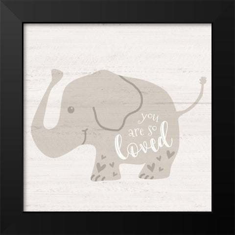 So Loved Black Modern Wood Framed Art Print by Carpentieri, Natalie