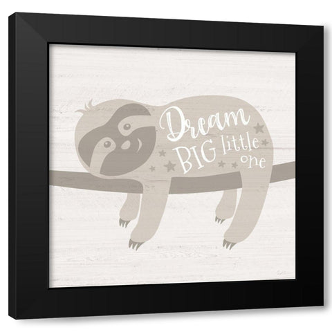 Dream Big Black Modern Wood Framed Art Print by Carpentieri, Natalie
