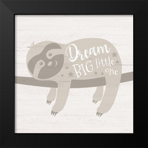 Dream Big Black Modern Wood Framed Art Print by Carpentieri, Natalie