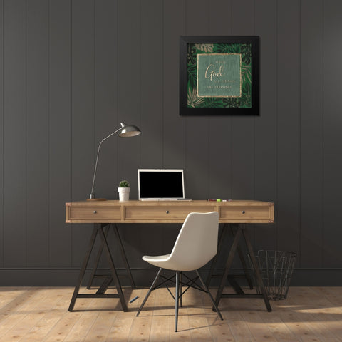 With God Black Modern Wood Framed Art Print by Tava Studios