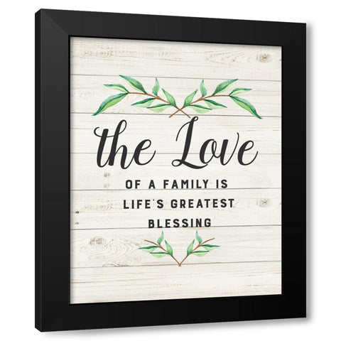 Love of a Family Black Modern Wood Framed Art Print by Murray, Amanda