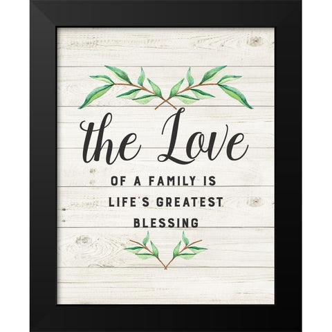 Love of a Family Black Modern Wood Framed Art Print by Murray, Amanda