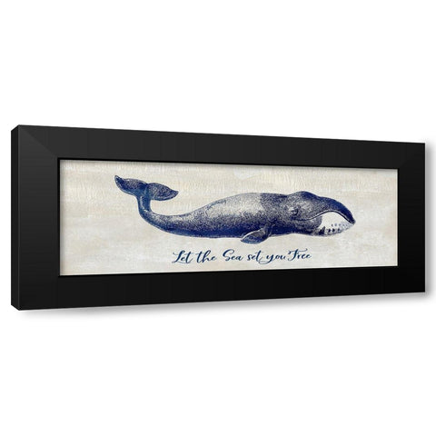 Let The Sea Set You Free Black Modern Wood Framed Art Print by Jill, Susan