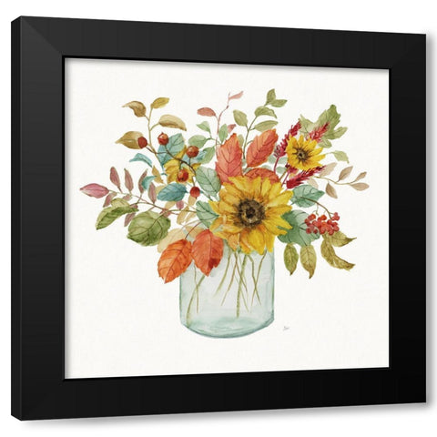 Autumn Fresh II Black Modern Wood Framed Art Print with Double Matting by Nan