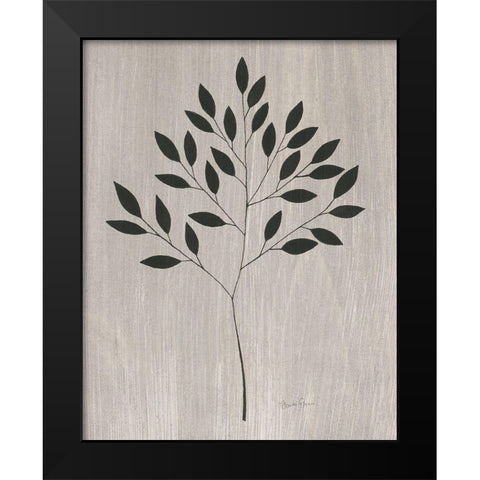 Leaves and Wood I Black Modern Wood Framed Art Print by Gunn, Kourtni