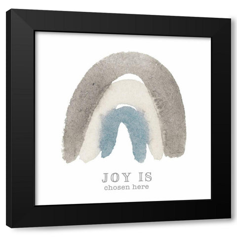 Joy Rainbow Black Modern Wood Framed Art Print by Gunn, Kourtni