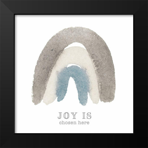 Joy Rainbow Black Modern Wood Framed Art Print by Gunn, Kourtni