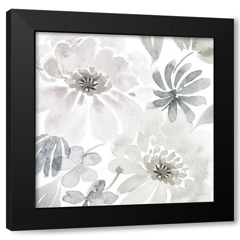 Soft Bloom Black Modern Wood Framed Art Print by Gunn, Kourtni