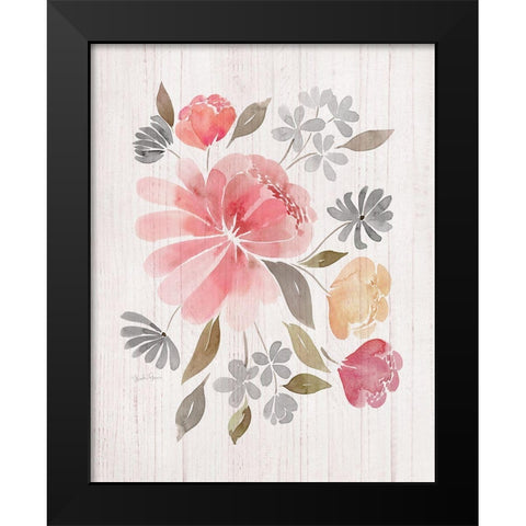 Loose Peonies I Black Modern Wood Framed Art Print by Gunn, Kourtni