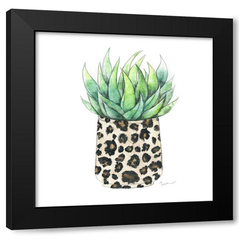 Spotted Agave Black Modern Wood Framed Art Print by Tava Studios