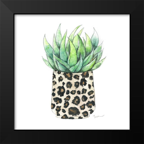 Spotted Agave Black Modern Wood Framed Art Print by Tava Studios