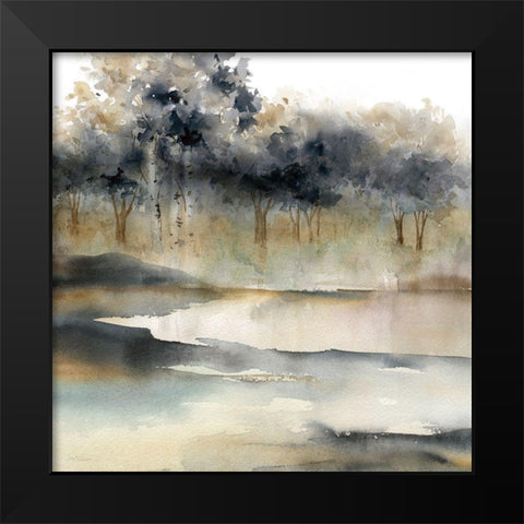 Silent Waters I Black Modern Wood Framed Art Print by Robinson, Carol