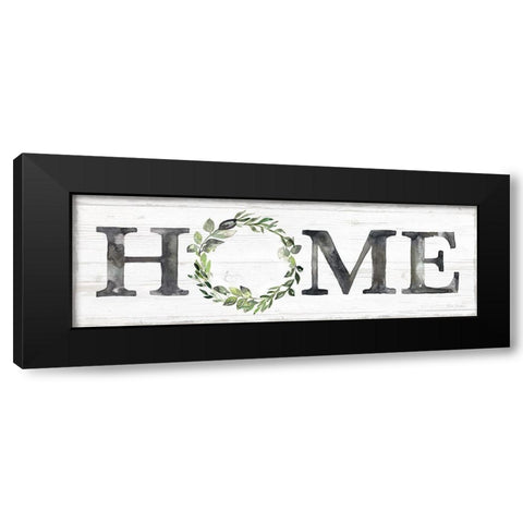 Gray Home Wreath Black Modern Wood Framed Art Print by Brockmon, Kristen
