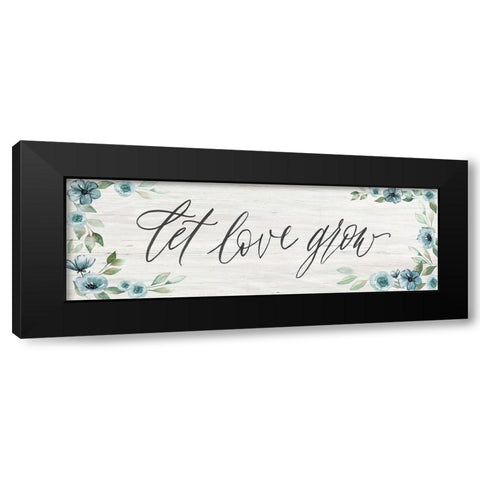 Let Love Grow Black Modern Wood Framed Art Print by Brockmon, Kristen