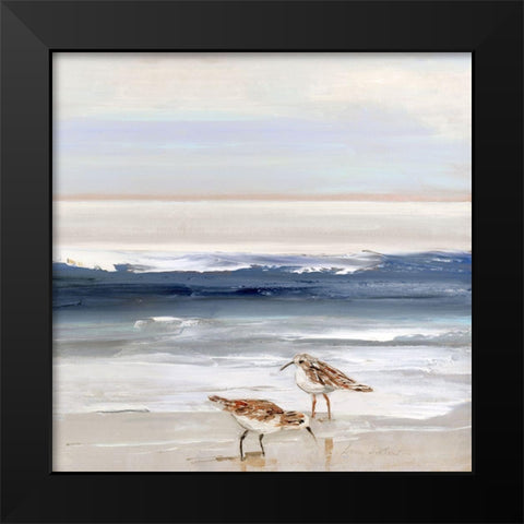 Beachcombing II Black Modern Wood Framed Art Print by Swatland, Sally