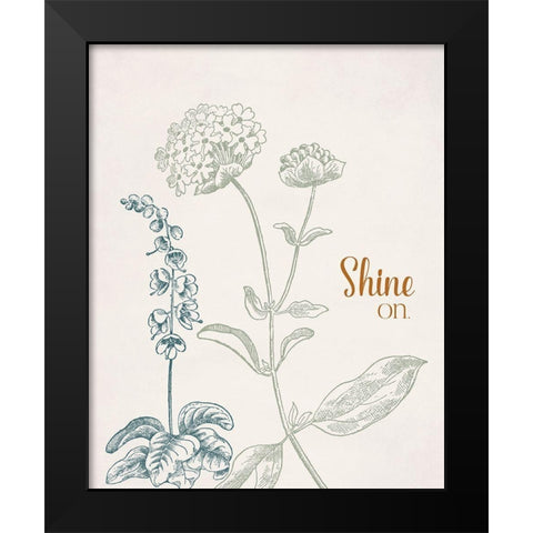 Shine On Black Modern Wood Framed Art Print by Santiago, Daniela