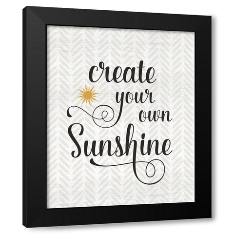 Create Your Own Sunshine Black Modern Wood Framed Art Print with Double Matting by Carpentieri, Natalie