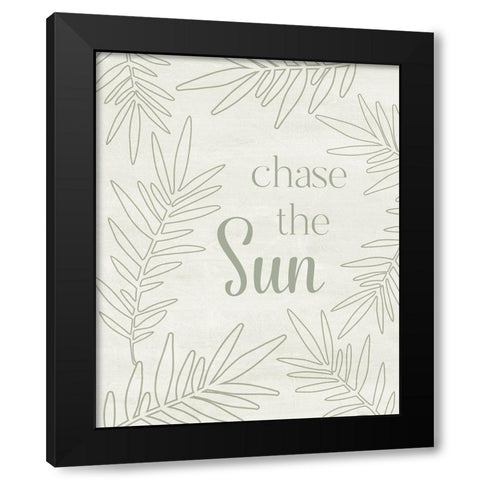 Chase the Sun Black Modern Wood Framed Art Print by Carpentieri, Natalie
