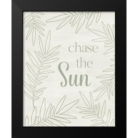 Chase the Sun Black Modern Wood Framed Art Print by Carpentieri, Natalie