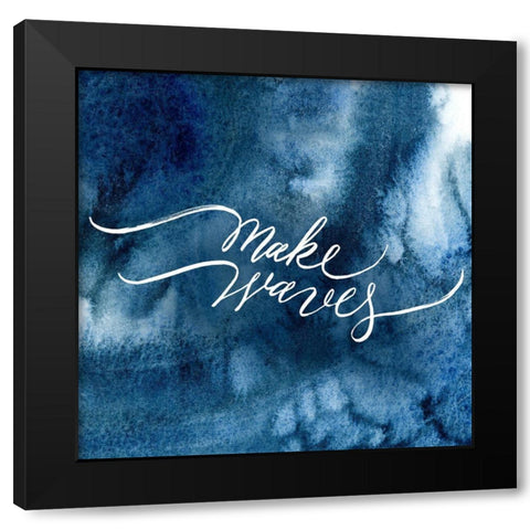 Coastal Waves Black Modern Wood Framed Art Print by Brockmon, Kristen