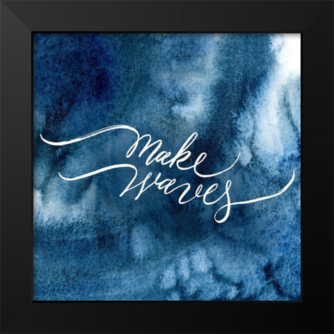 Coastal Waves Black Modern Wood Framed Art Print by Brockmon, Kristen