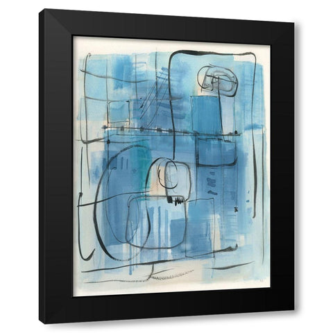 Amalfi Holiday Black Modern Wood Framed Art Print with Double Matting by Jill, Susan