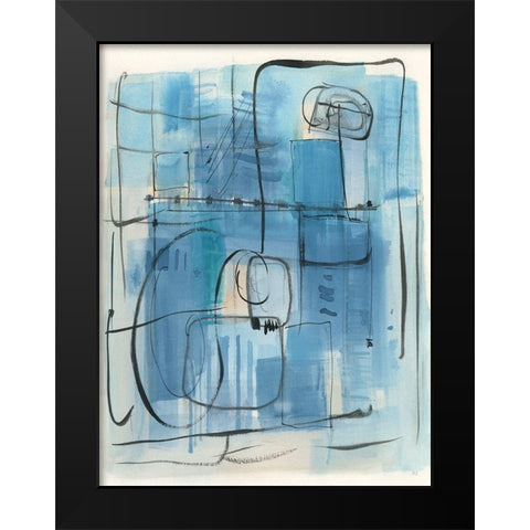 Amalfi Holiday Black Modern Wood Framed Art Print by Jill, Susan