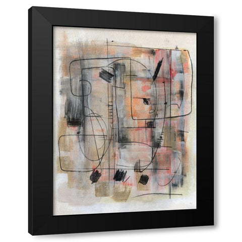 Walled City Black Modern Wood Framed Art Print by Jill, Susan